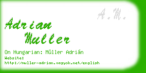 adrian muller business card