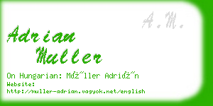 adrian muller business card